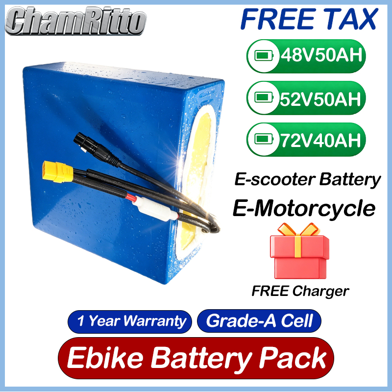 48V 52V 30ah 50ah Electric bik - 60V 50Ah Electric Scooter Battery 评论和价格