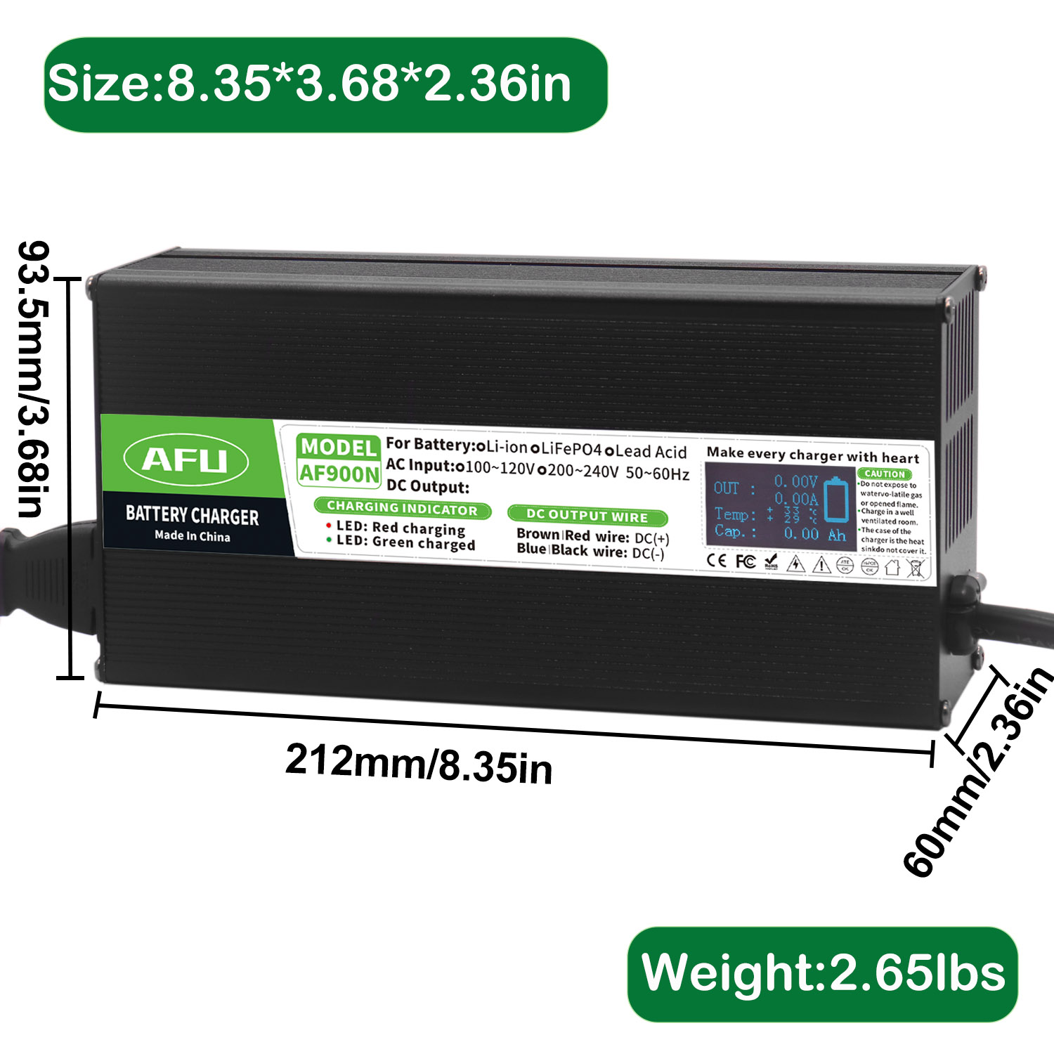 58.4V 15A LiFePO4 Battery Char - 84V 20A Smart Charger 评论和价格